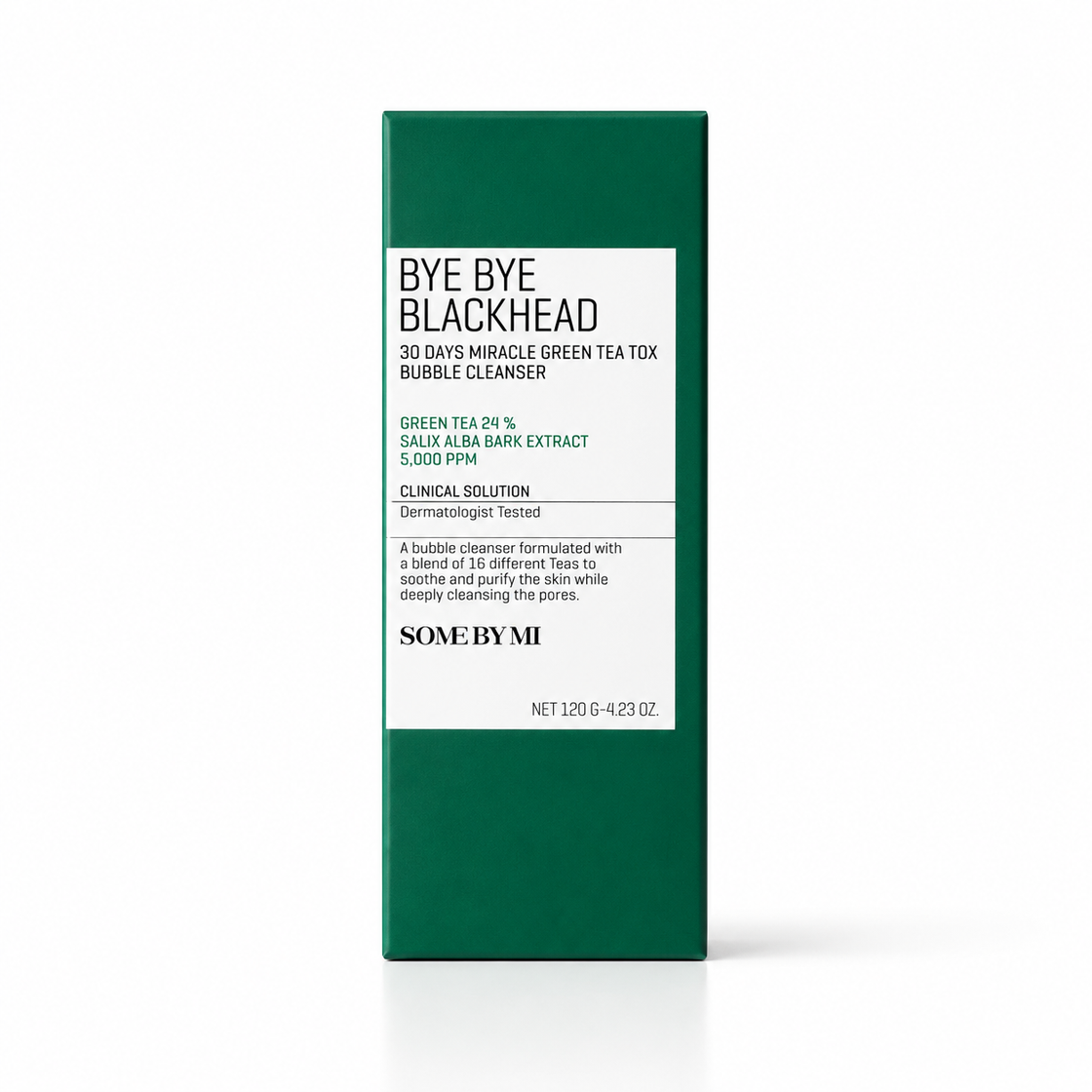 SOME BY MI Bye Bye Blackhead 30 Days Miracle Green Tea Tox Bubble Cleanser - 120G