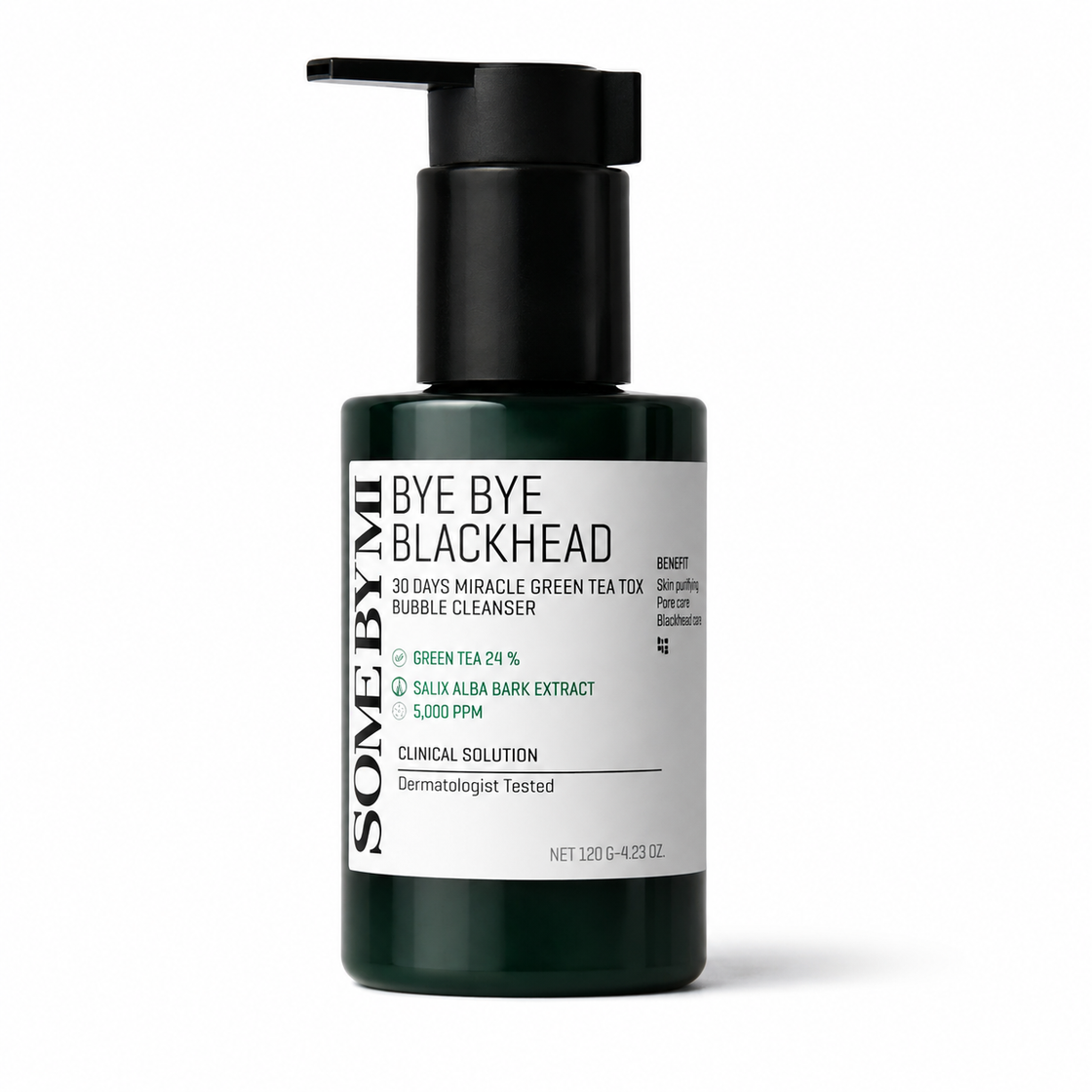 SOME BY MI Bye Bye Blackhead 30 Days Miracle Green Tea Tox Bubble Cleanser - 120G