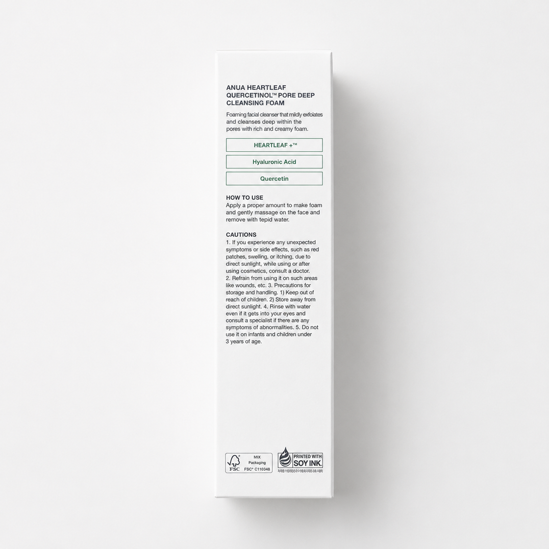 Anua Heartleaf + BHA Quercetinol Pore Deep Cleansing Foam - 150ml