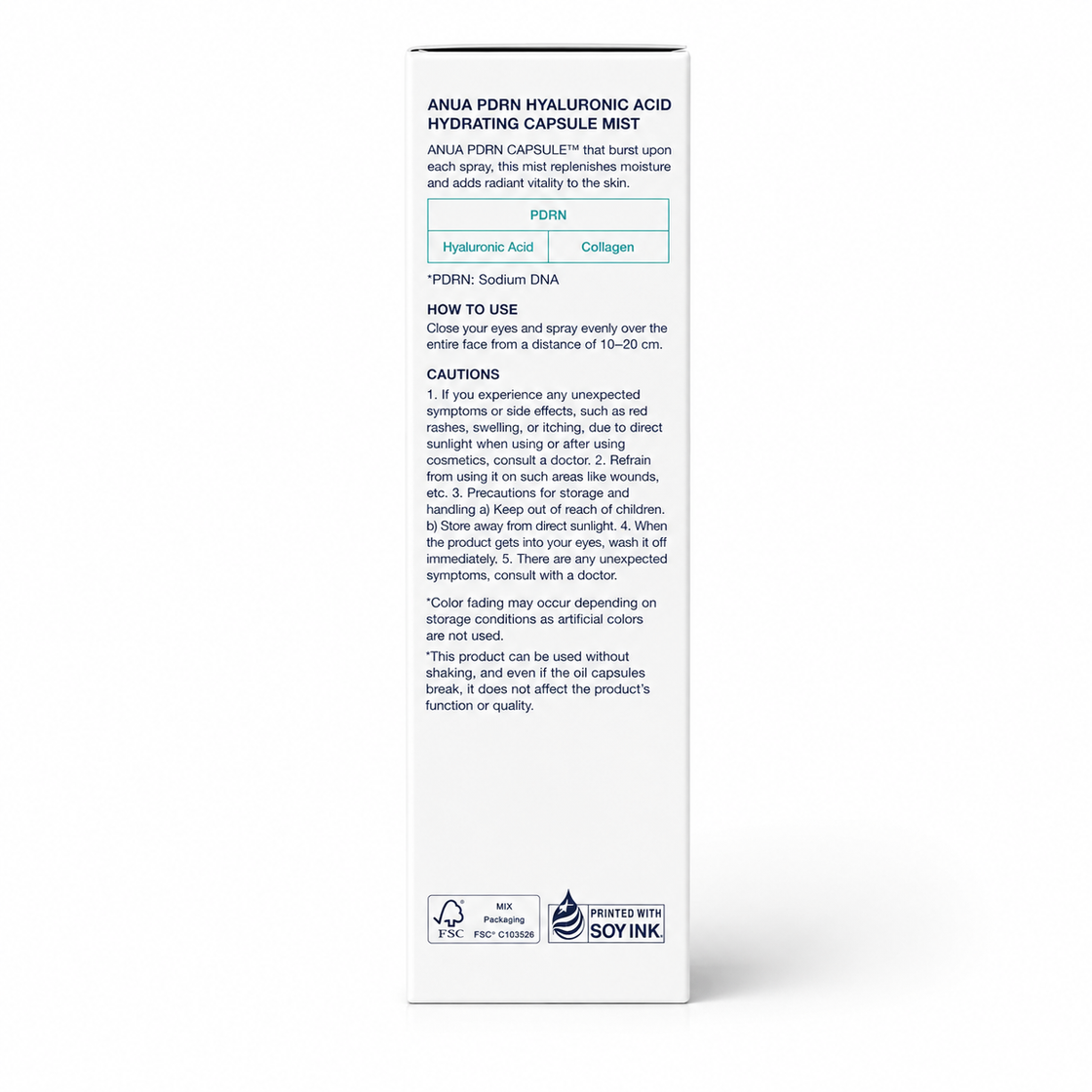 Anua PDRN + Hyaluron Hydrating Capsule Mist (100ml)
