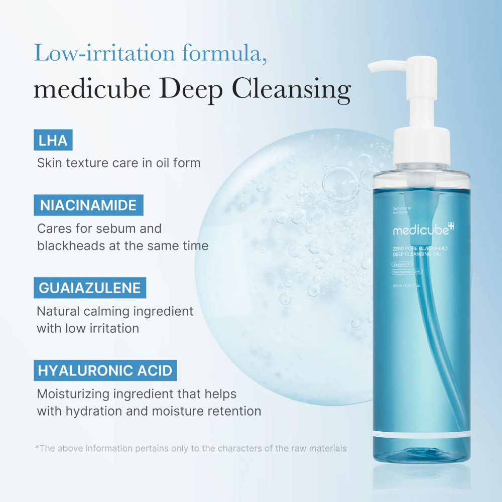 MEDICUBE Zero Pore Blackhead Deep Cleansing Oil - 200ml