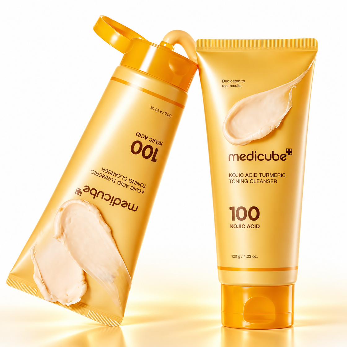 MEDICUBE - KOJIC ACID TURMERIC VITA CAPSULE CLEANSING FOAM 120G